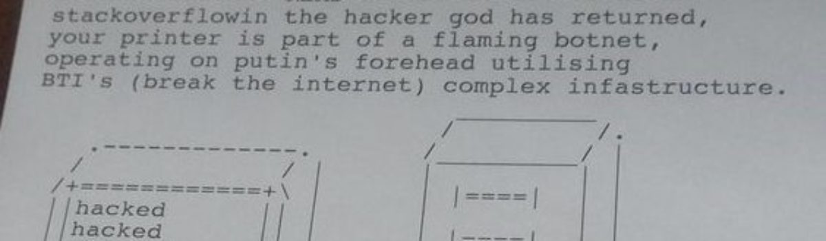 Sicurezza informatica: stampanti hackerate